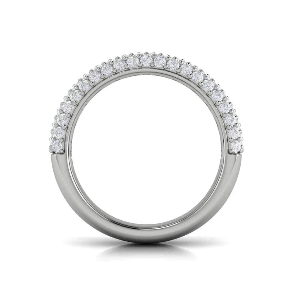 Diamond Multi-Row Statement Ring White Gold