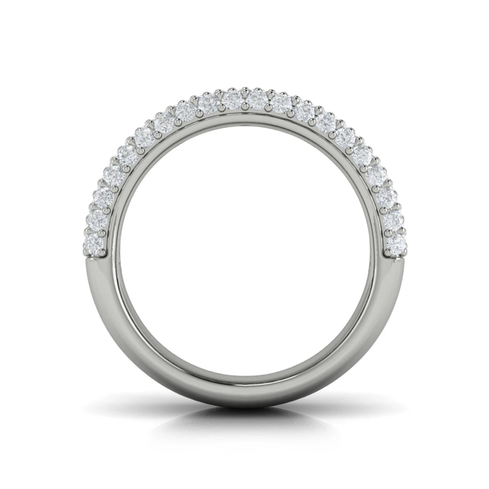 Diamond Multi-Row Statement Ring Platinum