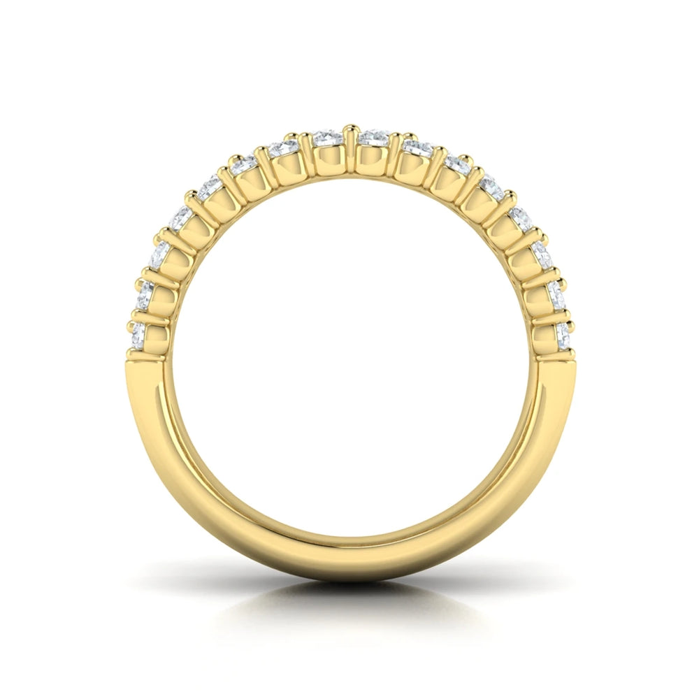 Diamond Multi-Row Statement Ring Yellow Gold