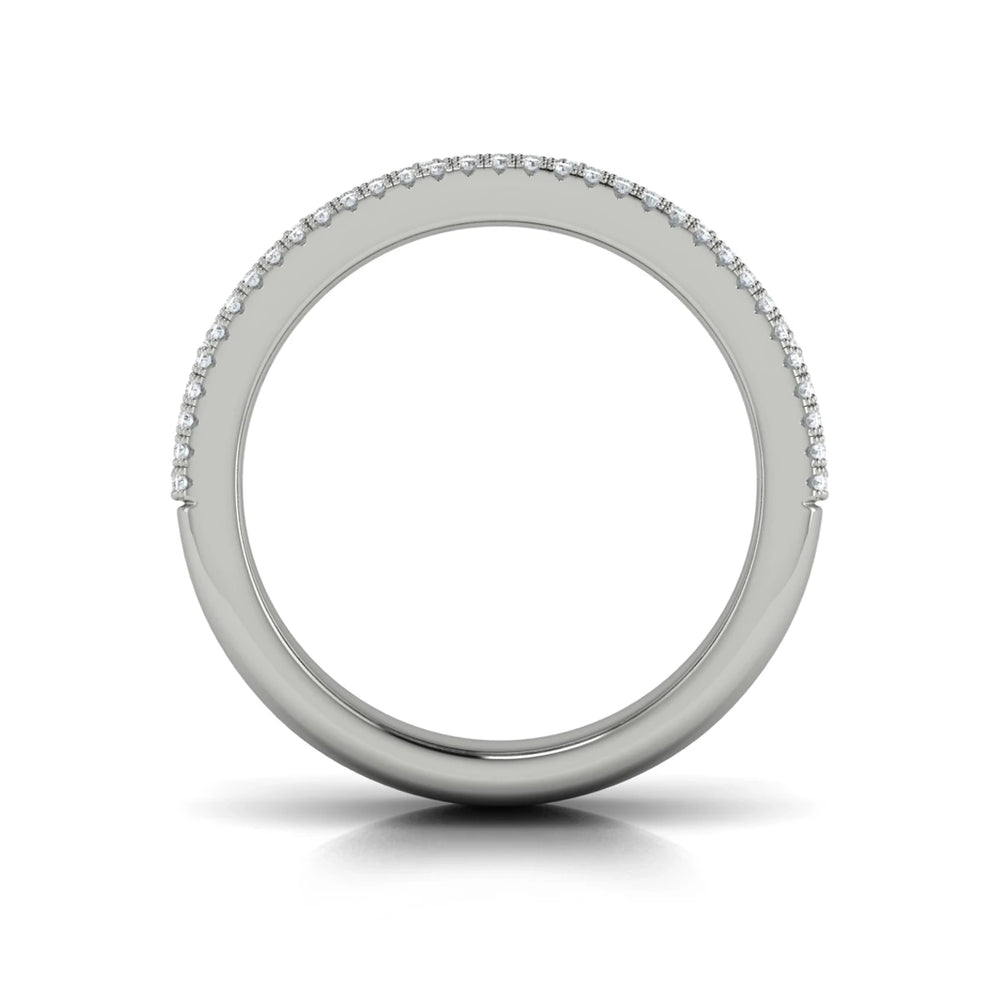 Diamond Baguette Double Row Ring White Gold