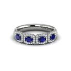 14k White Gold Sapphire & Diamond Ring, 0.98ct