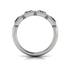 14k White Gold Sapphire & Diamond Ring, 0.98ct