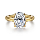 Gabriel & Co. 14k Yellow Gold Oval Diamond Engagement Ring, ER16707O8Y44JJ