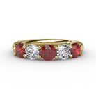 14k Yellow Gold Ruby & Diamond Ring, 1.02ct