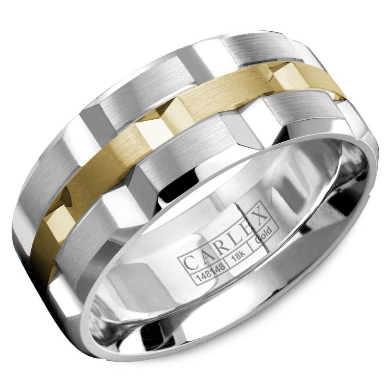 Carlex 18k Two-Tone Gold Wedding Band