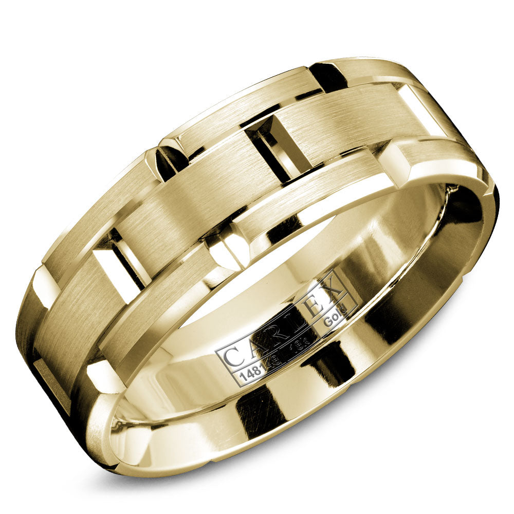 Carlex G1 Wedding Band Yellow 18k Gold 7.50mm