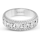 Simon G 18k White Gold Diamond Anniversary Ring MR1594 - view 2