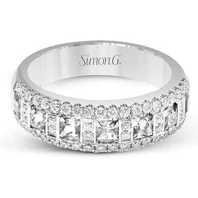 Simon G 18k White Gold Diamond Anniversary Ring MR1594 - view 2