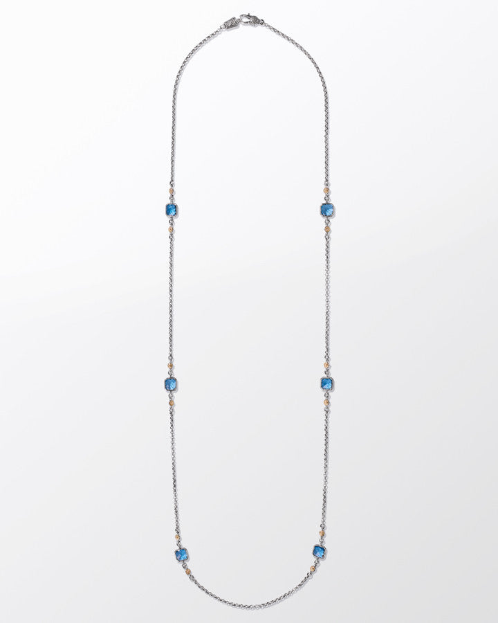 Konstantino Blue Spinel Necklace, 36 inch