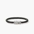 John Hardy 6mm Rubber Stainless Steel Cord Bracelet BU98688BLSTXUM