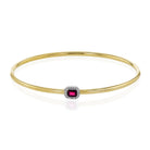 Simon G 18k Two-Tone Gold Ruby & Diamond Bangle LB2494
