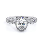 Verragio Renaissance V-984-HOV2.0 14k White Gold Oval Diamond Halo Engagement Semi-Mount