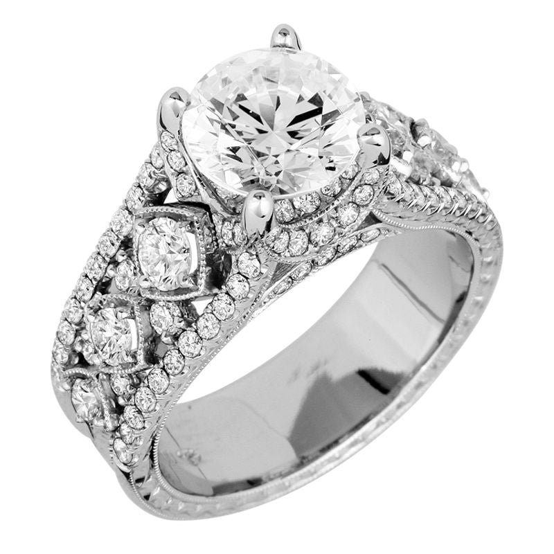 Jack Kelege Platinum Straight Engagement Ring