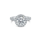 Jack Kelege Platinum Engagement Semi-Mount with 60 Round Diamonds, 1.25ct