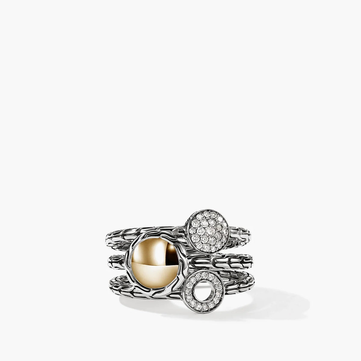 John Hardy Essentials Diamond Pave Ring RZZP973002DIX7