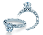 Verragio Venetian AFN-5077OV 14k White Gold Oval Diamond Engagement Semi-Mount