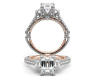 Verragio Couture ENG-0470EM-2WR Emerald Cut Diamond Engagement Semi-Mount