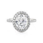 Michael M R777-2-OV Europa Oval Halo Engagement Ring
