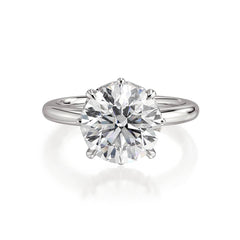 Michael M Monarch R836-3RD Round Hidden Halo Engagement Ring Semi-Mount