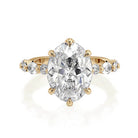 Michael M Monarch R837-3-OV Oval Hidden Halo Engagement Ring Semi-Mount