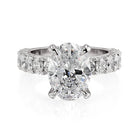 Michael M Meksian R903-3 Oval Engagement Ring Semi-Mount