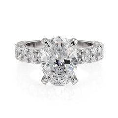 Michael M Meksian R903-3 Oval Engagement Ring Semi-Mount