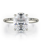 Michael M Crown R750-3 Oval Engagement Ring Semi-Mount