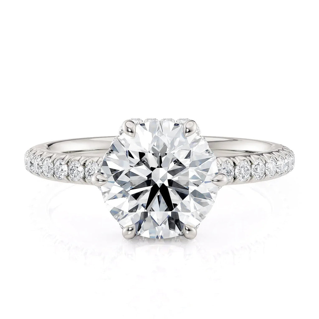 Michael M R789-2 Crown Engagement Ring