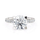 Michael M. 18k White Gold Diamond Engagement Semi-Mount, 0.82ct