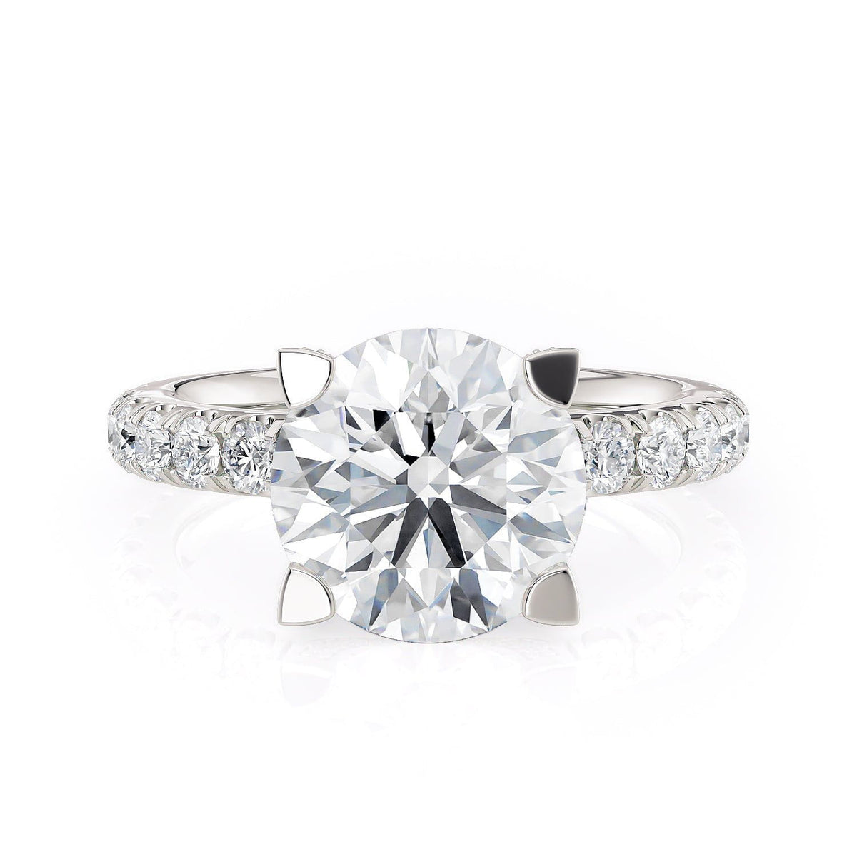 Michael M. 18k White Gold Diamond Engagement Semi-Mount, 0.82ct