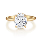 Michael M. 18k Yellow Gold Oval Diamond Semi-Mount Ring