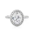 Michael M R777-3-OV Europa Oval Halo Engagement Ring