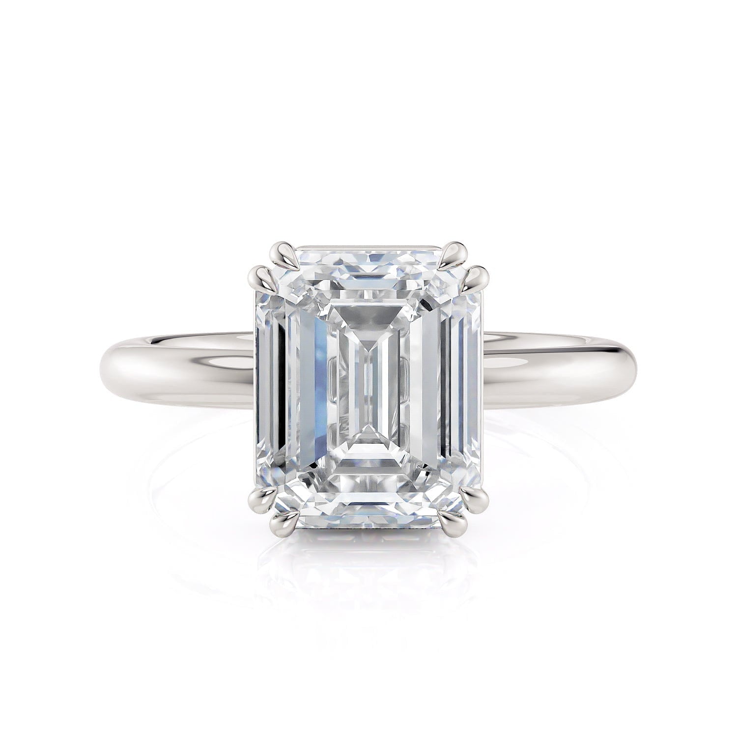 Michael M Montage R809-3 Emerald Hidden Halo Engagement Ring Semi-Mount