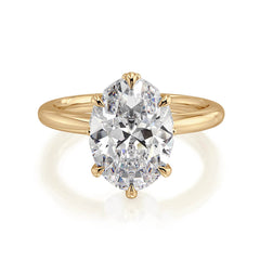 Michael M Monarch R834-3-OV Oval Hidden Halo Engagement Ring Semi-Mount