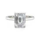 Michael M R826-3-EM Montage Emerald Hidden Halo Engagement Ring