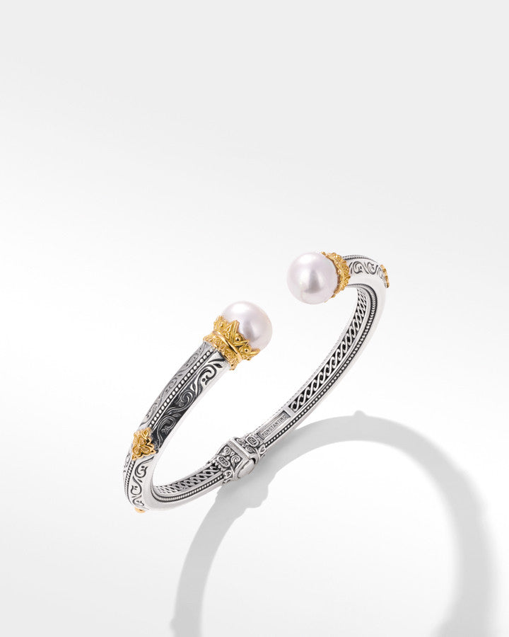 Konstantino Muse 18k Yellow Gold & Sterling Silver Pearl Bracelet