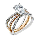 Simon G LR1083-PR Pear-cut Engagement Ring in 18k Rose Gold with Diamonds
