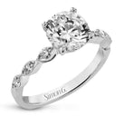 Simon G 18k White Gold Diamond Engagement Semi-Mount LR4017