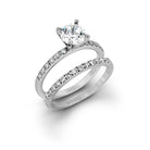 Simon G MR1686 Round-cut Engagement Ring & Matching Wedding Band in 18k Gold with Diamonds