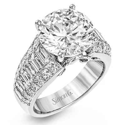 Simon G MR2711 Round-Cut Simon-Set Engagement Ring