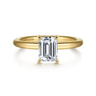 Gabriel & Co. 14k Yellow Gold 1.01ct Emerald Cut Diamond Solitaire Engagement Ring