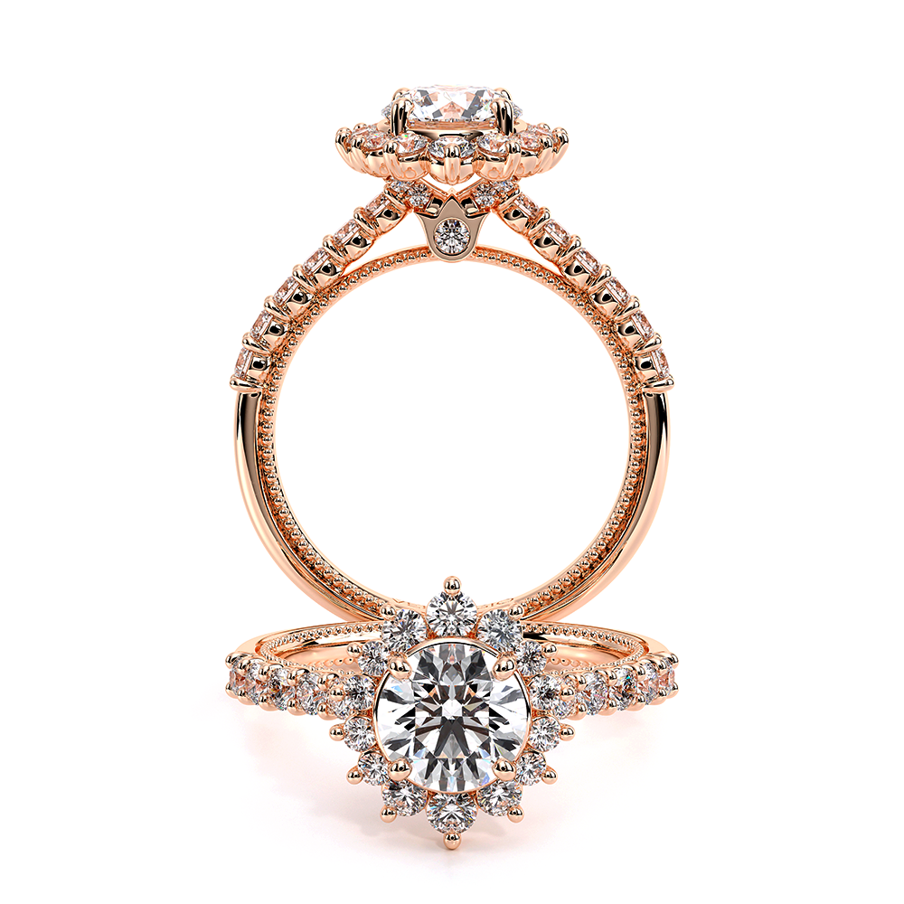 Verragio Renaissance V-986R Round Diamond Halo Engagement Semi-Mount