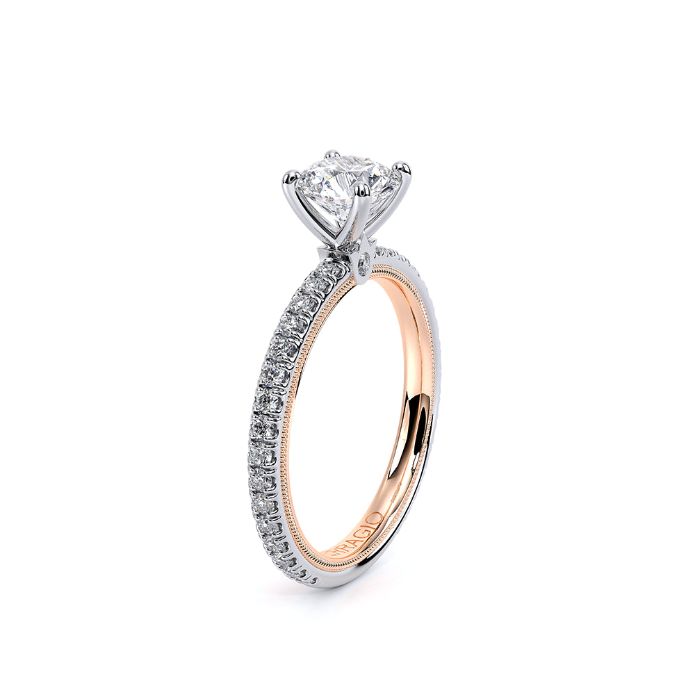 Verragio 14k Two-Tone Gold Round Diamond Engagement Ring TR150R4