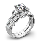 Verragio Insignia INS-7074P 3-Stone Princess Cut Diamond Engagement Semi-Mount
