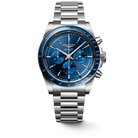 Longines Conquest 42mm Chronograph Watch with Blue Dial