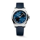 Longines Conquest 38mm Watch with Blue Rubber Strap