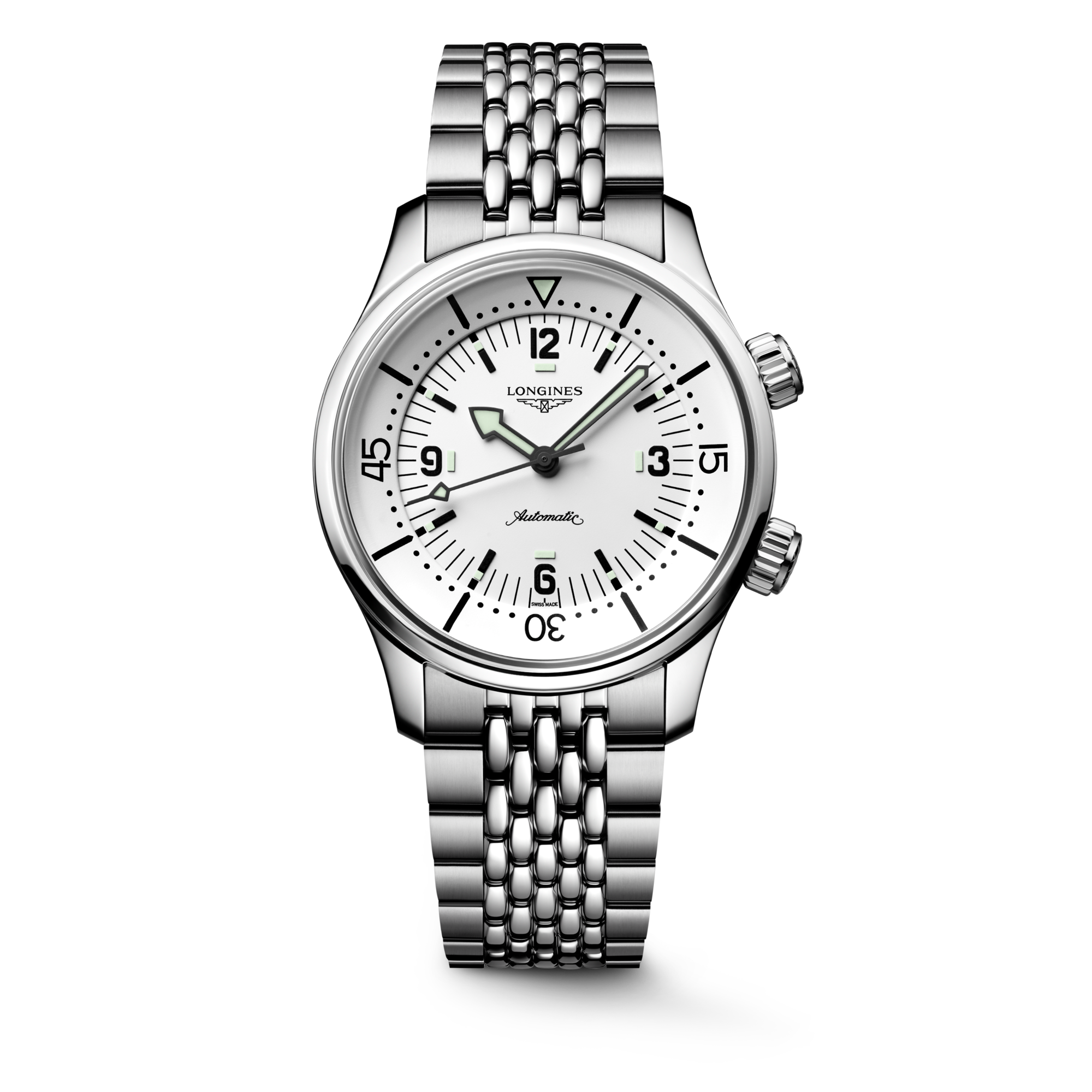 Longines Legend Diver 39mm White Dial L3.764.4.16.6