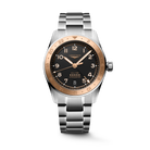 Longines Spirit Zulu Time 1925 39mm Watch with 18K Rose Gold Bezel